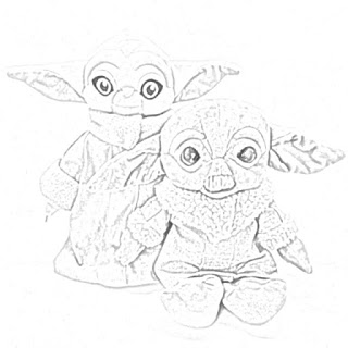 Baby Yoda of The Mandalorian plush toys coloring.filminspector.com