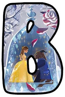 Elegante Abecedario de la Bella y la Bestia. Beauty and the Beast ...