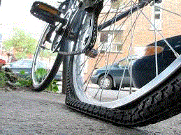 flat bicycle tire