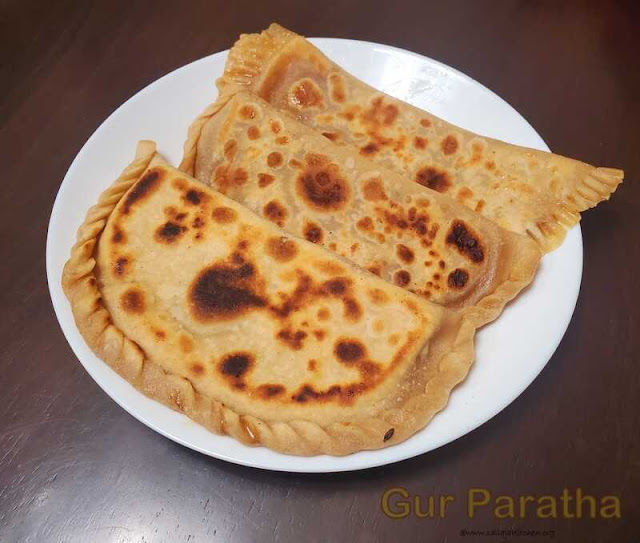 images of  Gur Paratha / Easy Gur Paratha Recipe / Gur ka Paratha / Stuffed Jaggery Paratha Recipe
