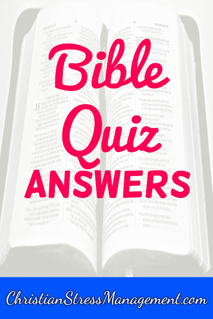 Bible Quiz Answers