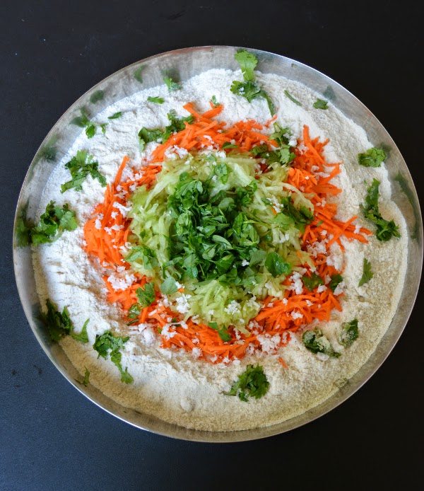 Veggie Platter: Brown Rice Flour & Vegetable Rotti