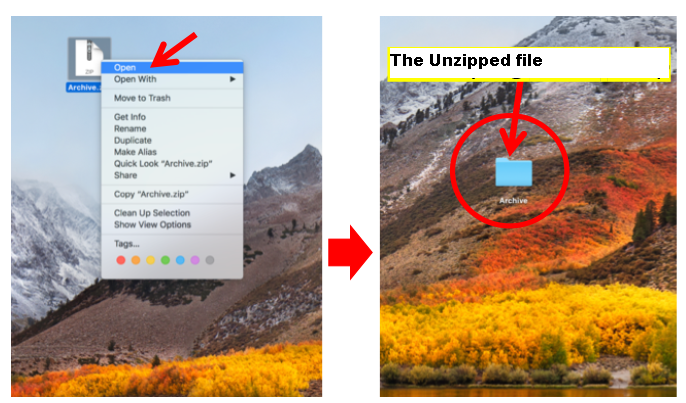 Open Zip Macbook