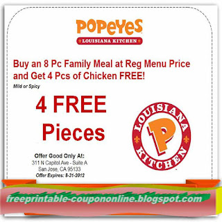 Free Printable Popeyes Chicken Coupons