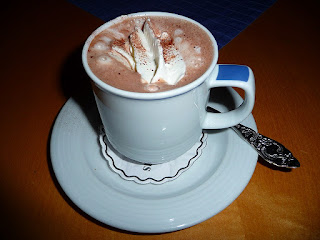 Hot chocolate in a cup