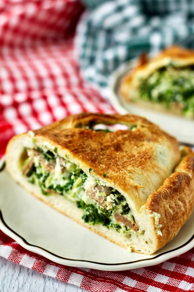 Ricotta Calzones with Spinach and Sausage Karen's Kitchen Stories