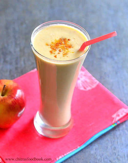 Apple Chikoo Milkshake Recipe Queen Palace Milkshake Chitra's Food Book