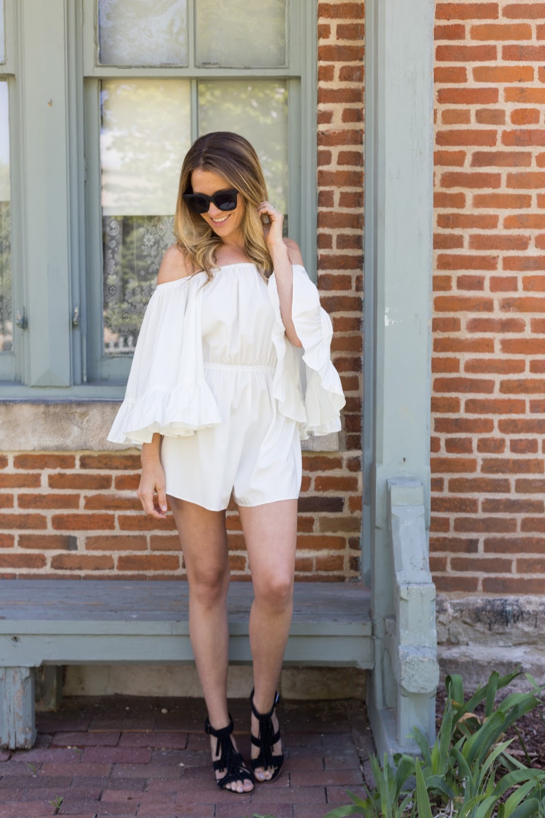 Frill Sleeve Playsuit (+ Questions For You!) - Leah Behr