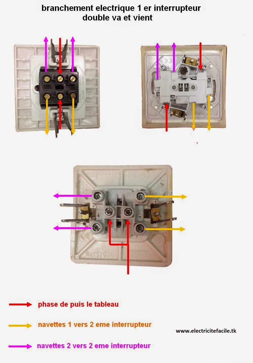 schéma électrique interrupteur double va et vient schema