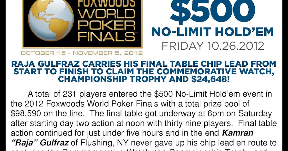 Foxwoods Poker Foxwoods 2012 World Poker Finals Event 17 500 No foxwoods-poker-foxwoods-2012-world-poker-finals-event-17-500-no