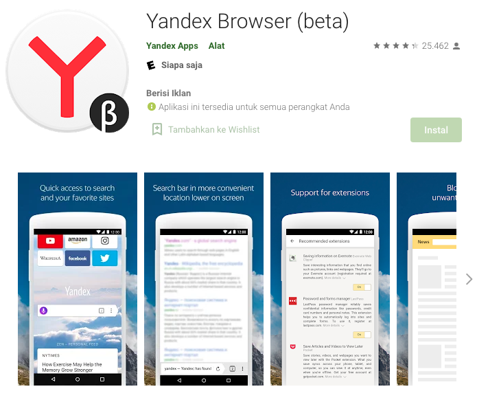 Yandex Video App untuk Android