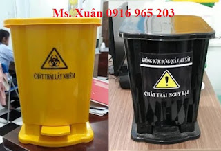 Thùng rác đạp chân màu vàng 15 lít theo tt 58 Thùng rác y tế theo tt 58 màu vàng 15 lít