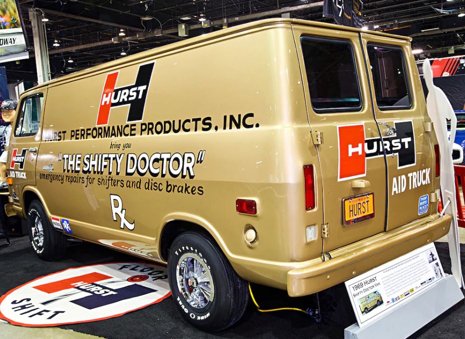 Just A Car Guy the Hurst Shifty Doctor van was at MCACN