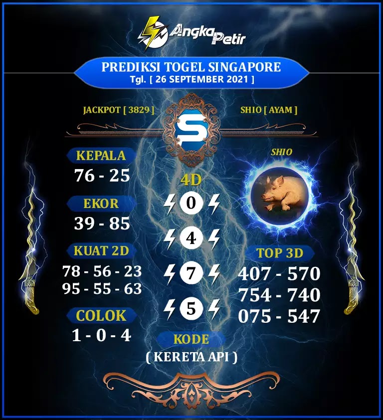 Prediksi Syair Sgp 26 September 2021 Pangkalantoto