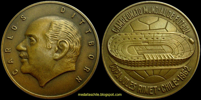 Medalla Carlos Dittborn Mundial 1962 Futbol