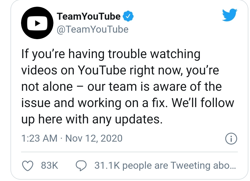 أسباب توقف يوتيوب ، اسباب توقف يوتيوب عن العمل بشكل مفاجئ ، يوتيوب لا يعمل ، يوتيوب معطل