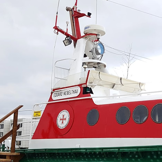 5 spannende Familien-Ausflüge auf Fehmarn im Winter. Das Museumsschiff Eduard Nebelthau ist ein ehemaliger Seenotkreuzer.