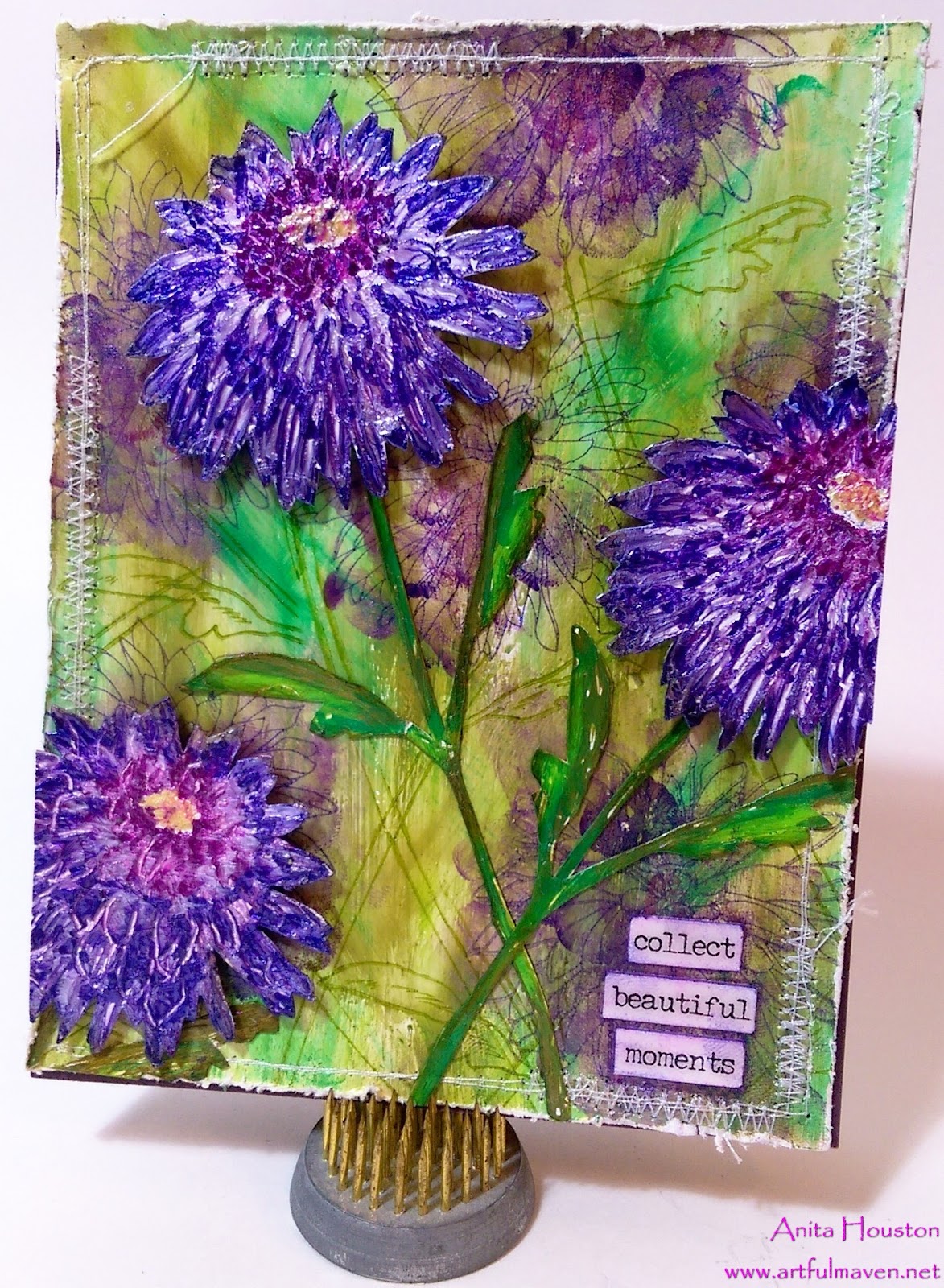 The Artful Maven May Flowers Liquid Pearls Card
