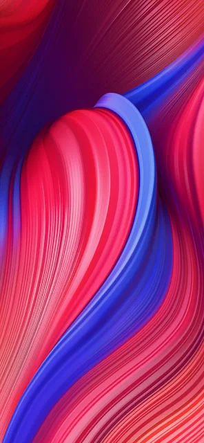 MIUI 11 Abstract Red Wallpaper Full HD Plus