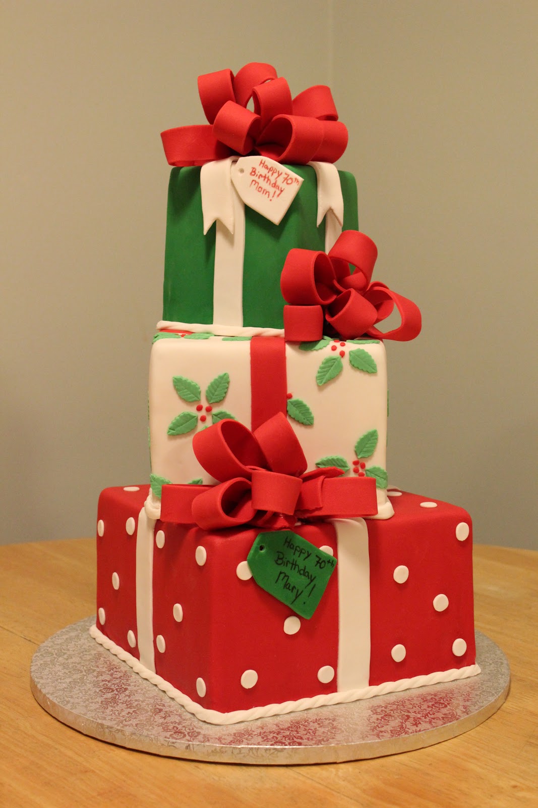 The Red-Headed Baker: Christmas Present Box Cake