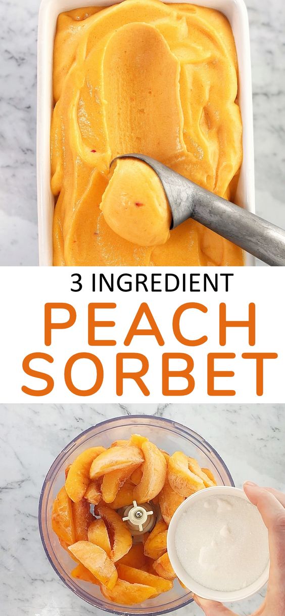 Peach Sorbet Recipe recipesheaven
