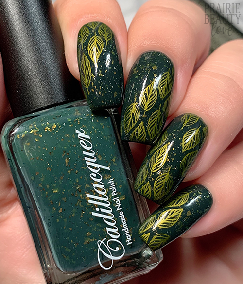 Prairie Beauty Nail Art Forest Green Leaves Nails Ft Cadillacquer Enchanted Forest