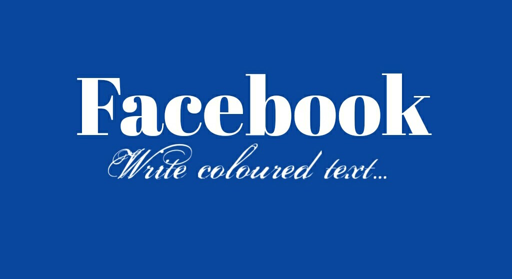 How to write in blue font on facebook