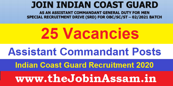 Indian Coast Guard Recruitment 2020