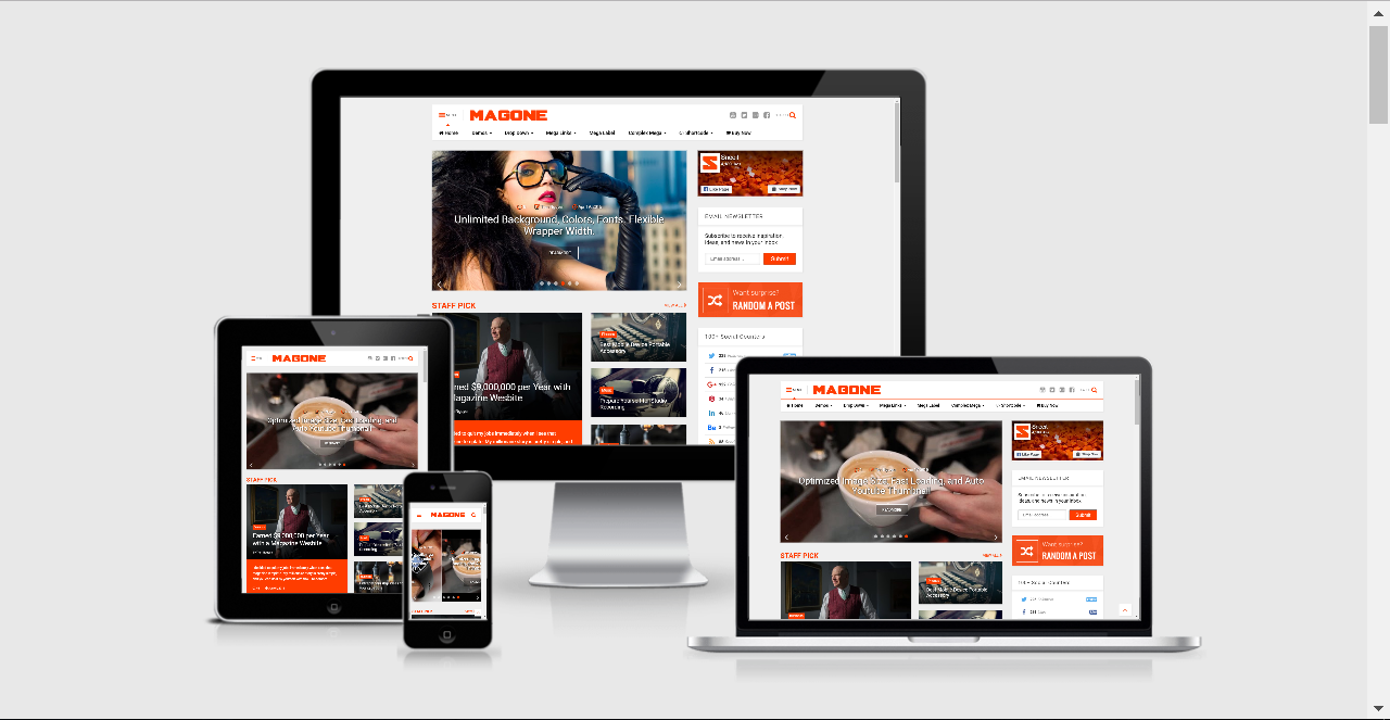 MagOne Premium Blogger Template download for free