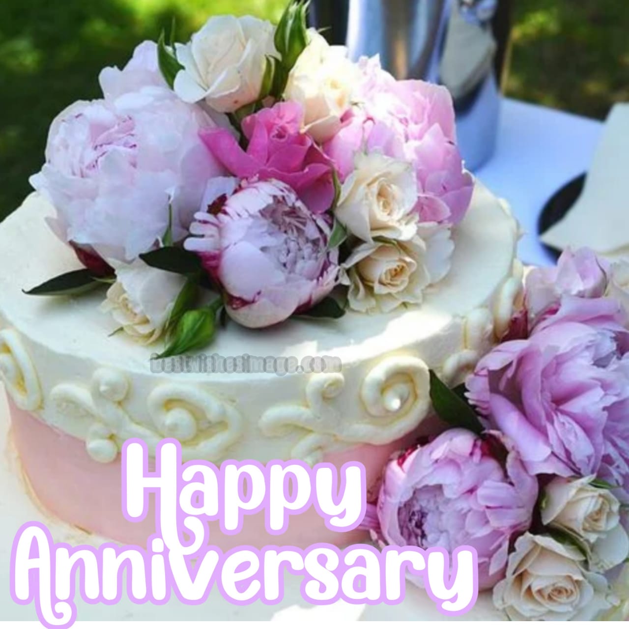 Happy Anniversary Flowers And Cake Anniversary Cakes Engagement Cakes