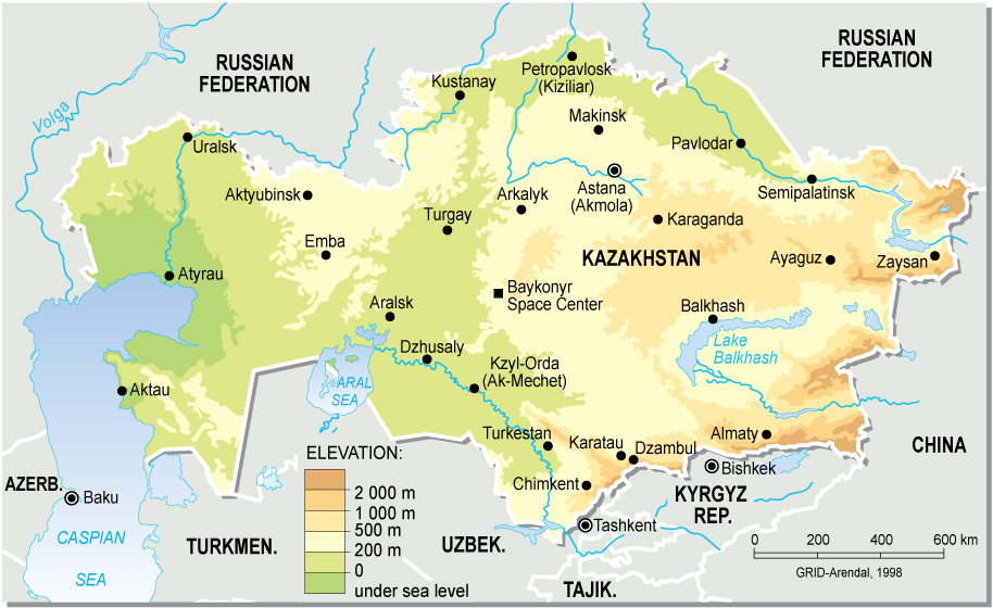 Kasachstan - Geographische Karten Kasachstan - Alle Deutschland