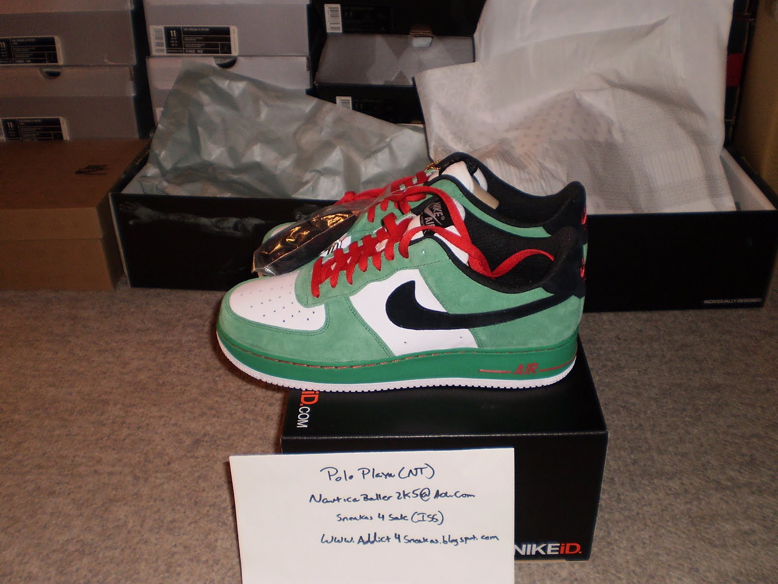 addict4sneakas: My 2011 Nike 'Heineken' Air One from Nike iD