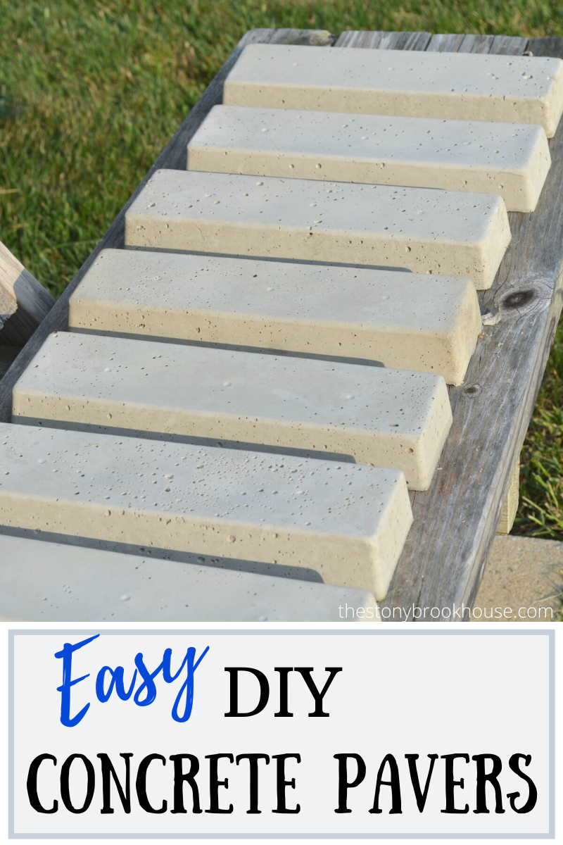 Easy DIY Concrete Brick Pavers The Stonybrook House