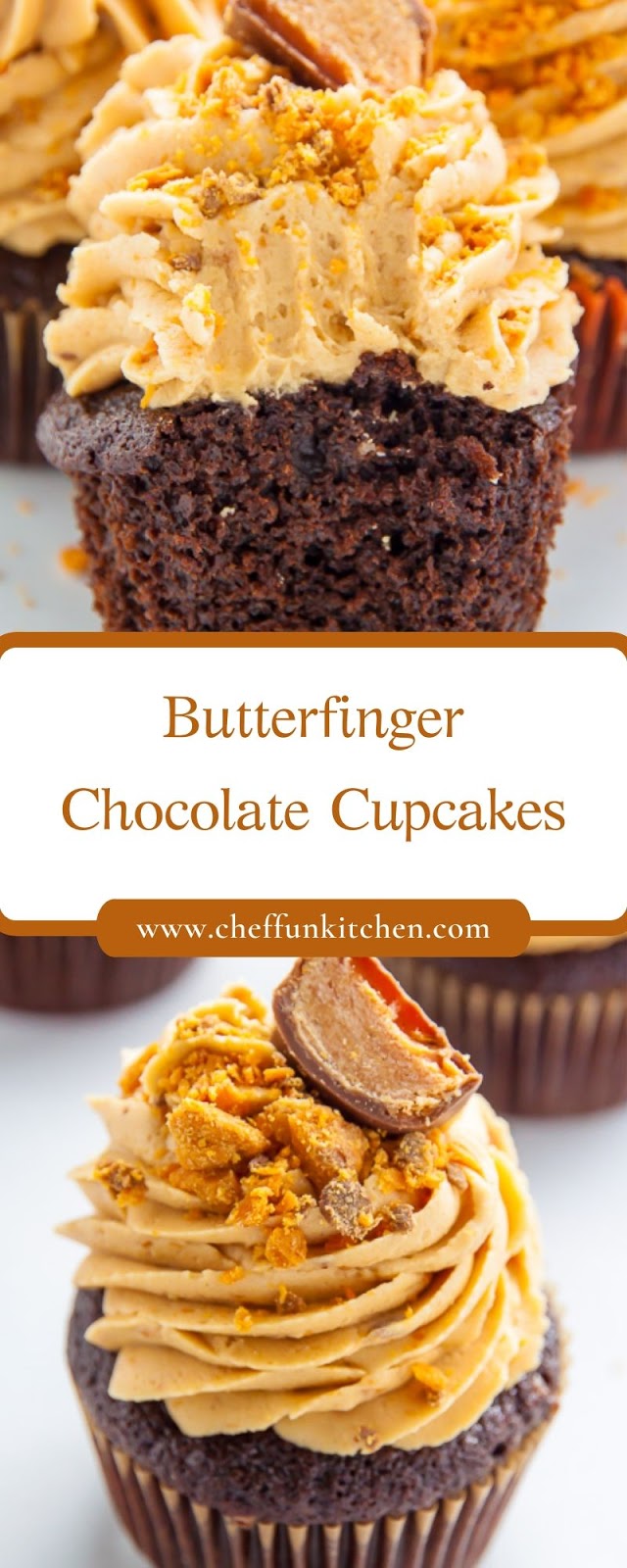 Butterfinger Chocolate Cupcakes Butterfinger Chocolate Cupcakes