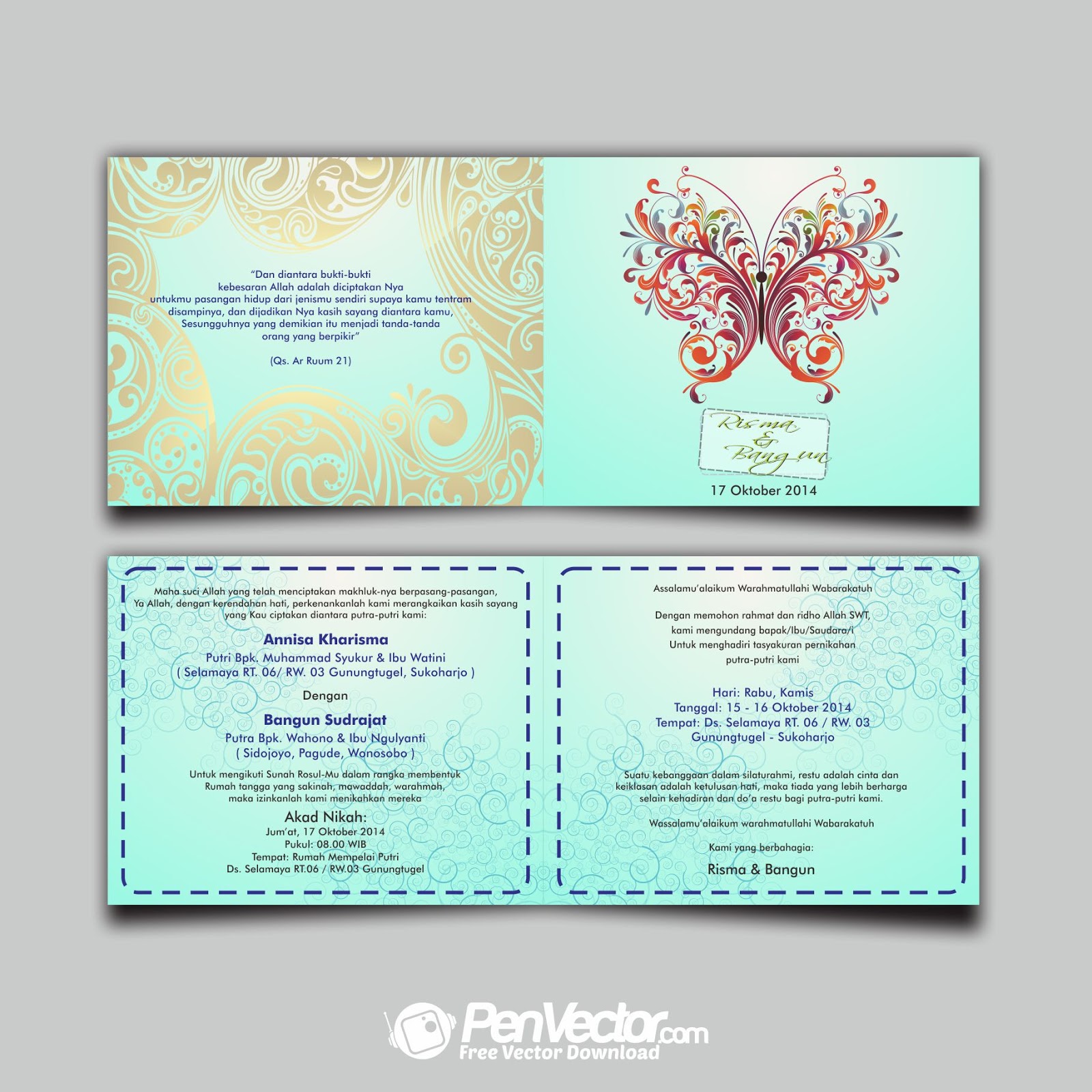Jualdesain 100+ Undangan pernikahan corel untuk usaha