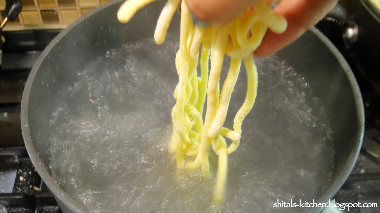 Shital'sKitchen Eggless Spaghetti with Alfredo Sauce