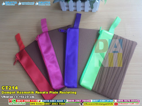 Dompet Kosmetik Renata Plain Resleting