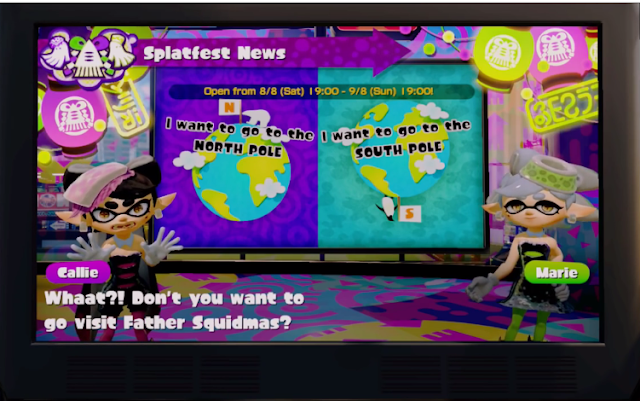Whaat?! Don't you want to go visit Father Squidmas? Father Squidmas Splatoon visit