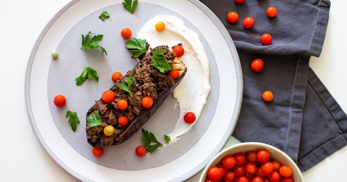 Eggplant with Ground Beef & Yogurt Sauce
