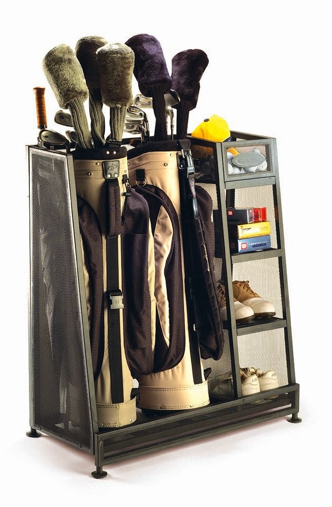 Organized Father's Day Gift Idea - Golf Club Organizer :: OrganizingMadeFun.com