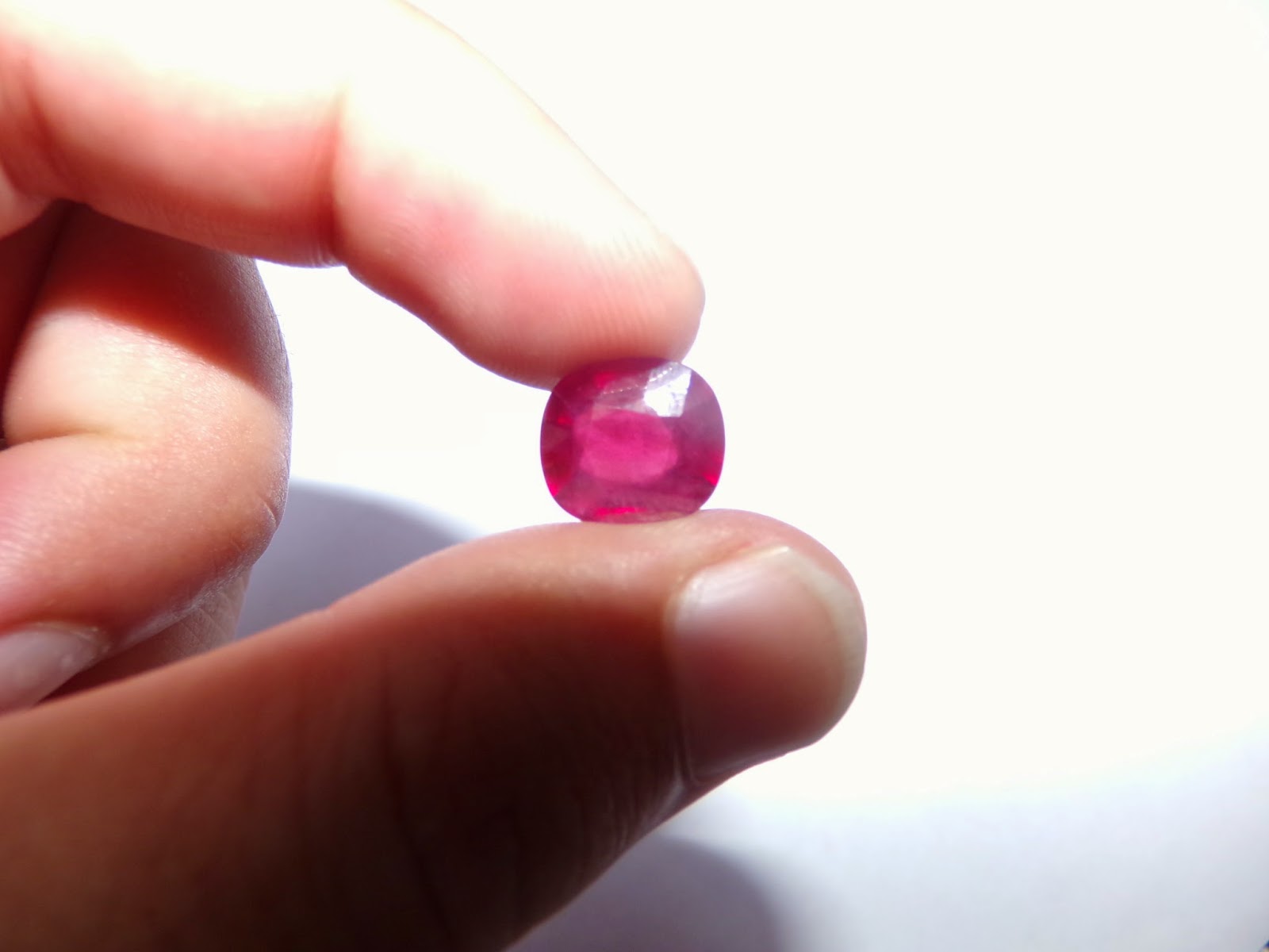 Bismillah Gems: Ruby gemstone in square shape