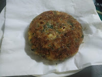 Pan grilled corn spinach patty for burger recipe