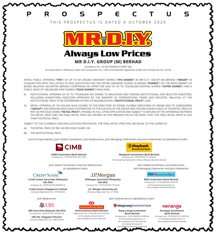 Finance Malaysia Blogspot Ipo Mr D I Y Ten Key Points In Knowing Your Mr Right