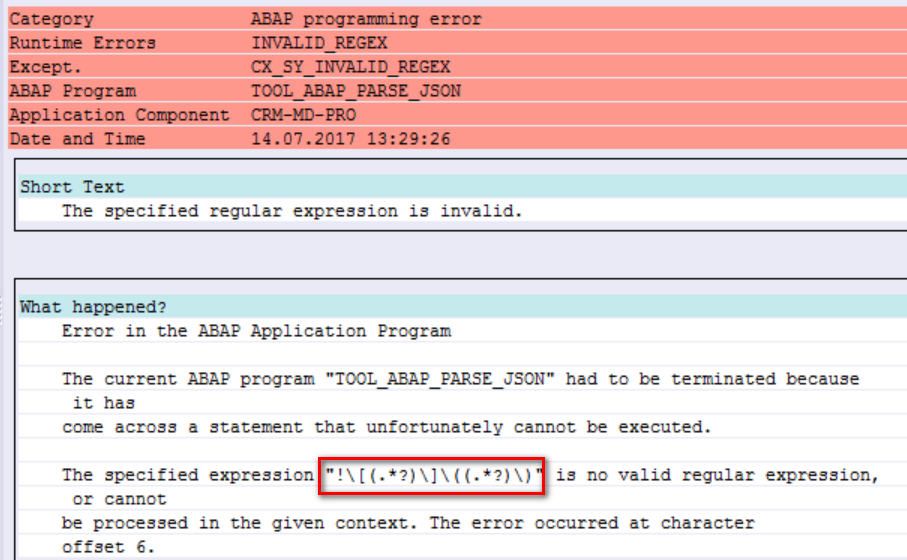 SAP ABAP Central Use Regular Expression to parse the image reference