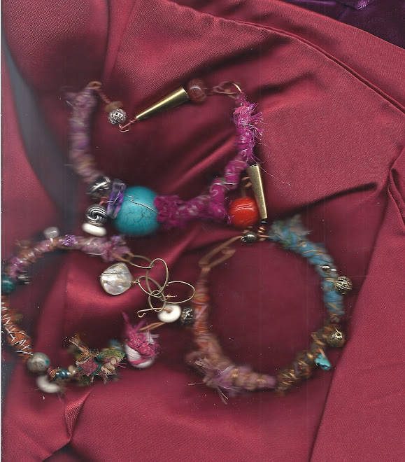 SARI SILK BRACELETS...ALL SALVAGED ITMES IN EACH PIECE