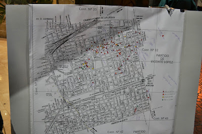 Mapa del delito confeccionado en la manifestación en San Isidro