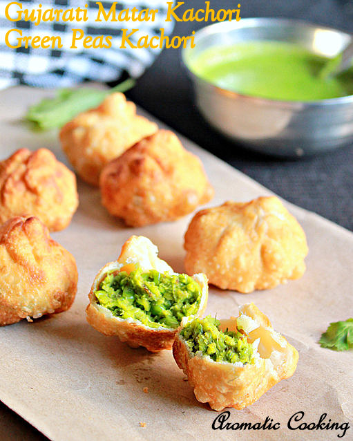 Aromatic Cooking Gujarati Matar Kachoris, Green Peas Kachoris