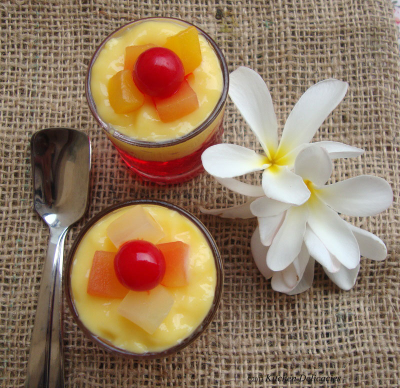 Jelly Custard Pudding Kitchen Delicacies