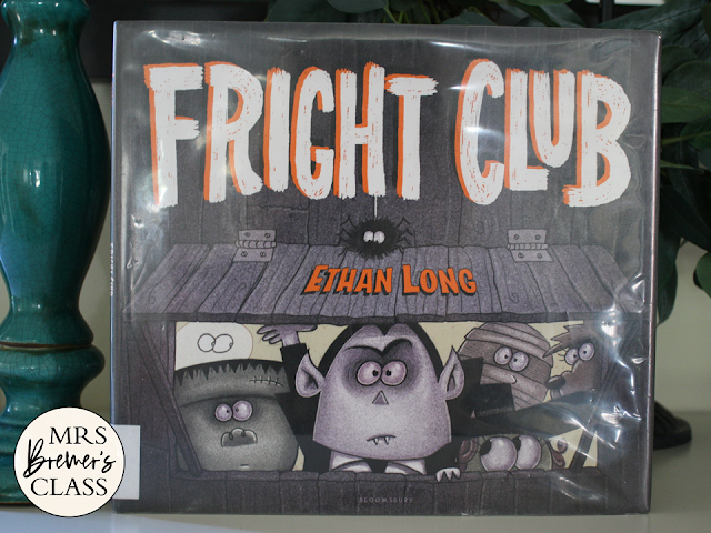 Fright Club book study activities unit with Common Core aligned literacy companion activities and a craftivity for Halloween in Kindergarten and First Grade
