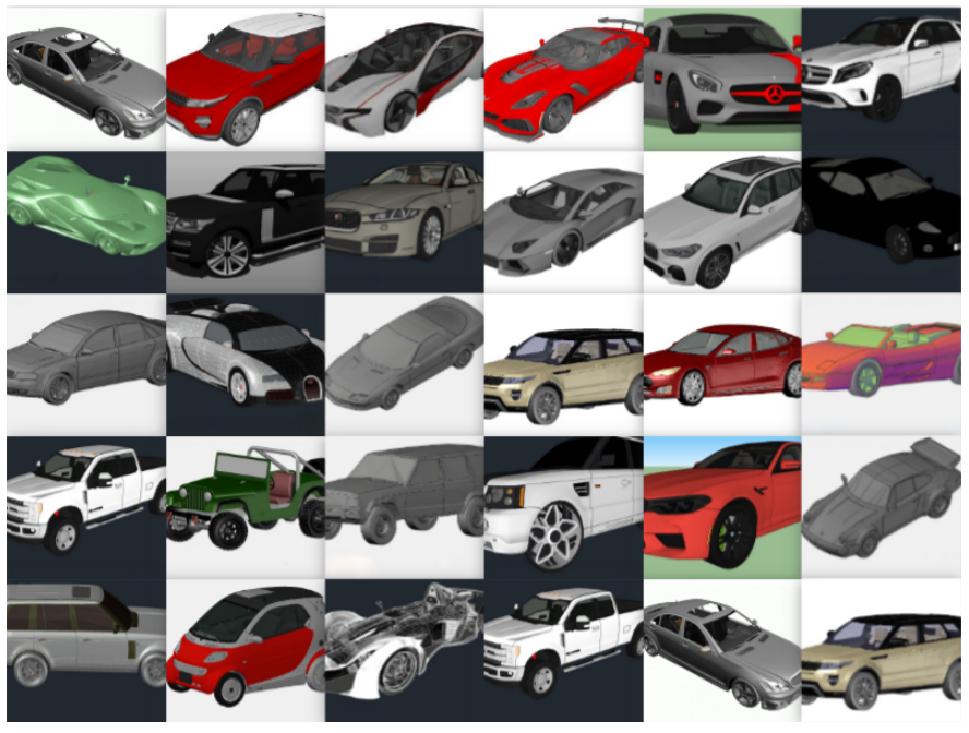 Variety Of 3D Cars [DWG]
